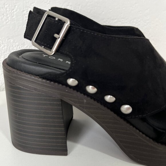 Torrid Black Studded Chunky Heel - Size 8WW - Picture 4 of 12